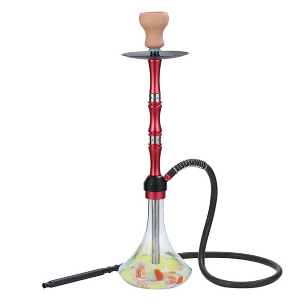 Aluminum Alloy Shisha Set with Silicone Pipe Hose Flavour Smoking Hookah Set - Image 2