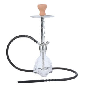 Silver Aluminum Hookah with Skull Base