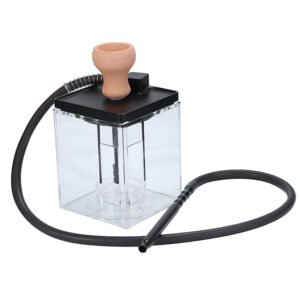 High Quality Hookah Set Cube Acrylic Shisha with Multicolor LED Light