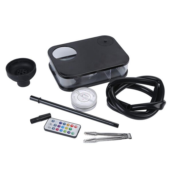 Portable New Design Custom Square Book Hookah with LED - Image 3