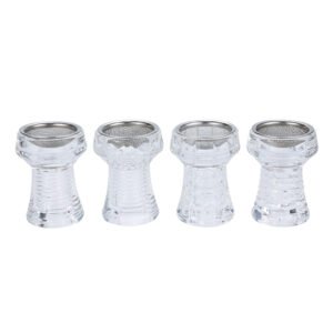 Crystal Glass Shisha Bowl Hookah Accessories Stainless Steel Mesh Screen Suitable for Charcoal Holder Heat Management