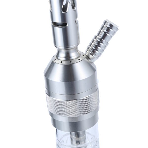 Premium 28.5" Aluminum CNC Single Hose Hookah Set with Silicone Washable Hoses - Image 3