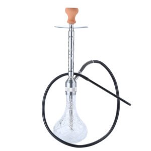 Premium 28.5" Aluminum CNC Single Hose Hookah Set with Silicone Washable Hoses