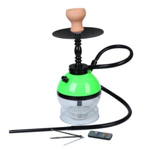Arabian Hookah Finished LED Acrylic Round Pot Hookah Set